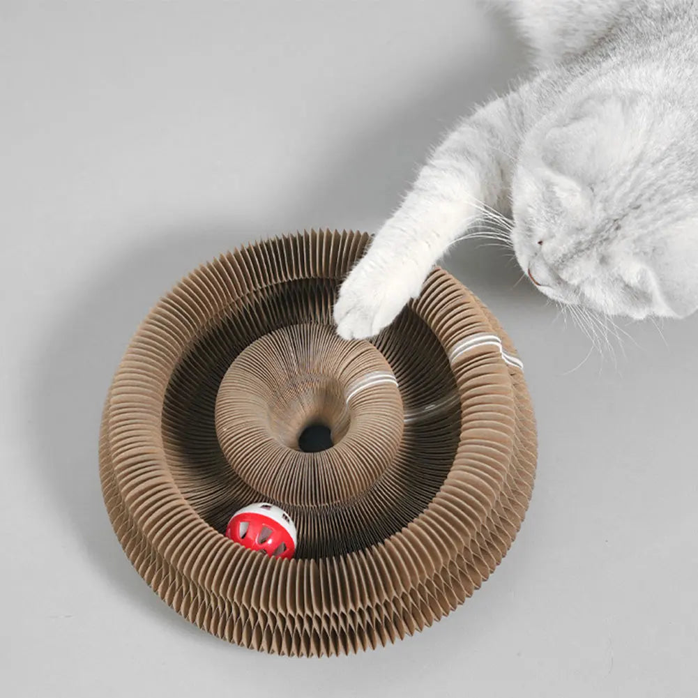 Magic Organ Cat Scratching Board Interactive Scratcher Cat Toy Foldable Cat Interactive Toys Cat Grinding Claw Scratching Board