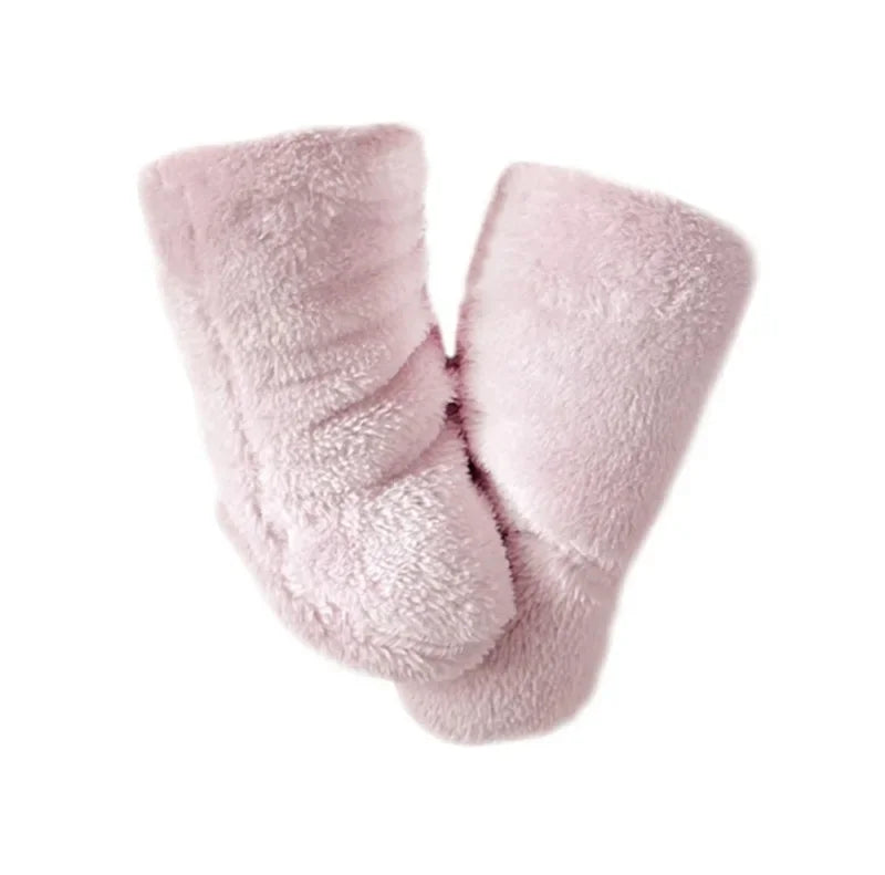 Winter New Baby Fleece Padded Socks Warm Thicken Toddler Girls Floor Socks Cartoon Embroidery Infant Sock Sleeves