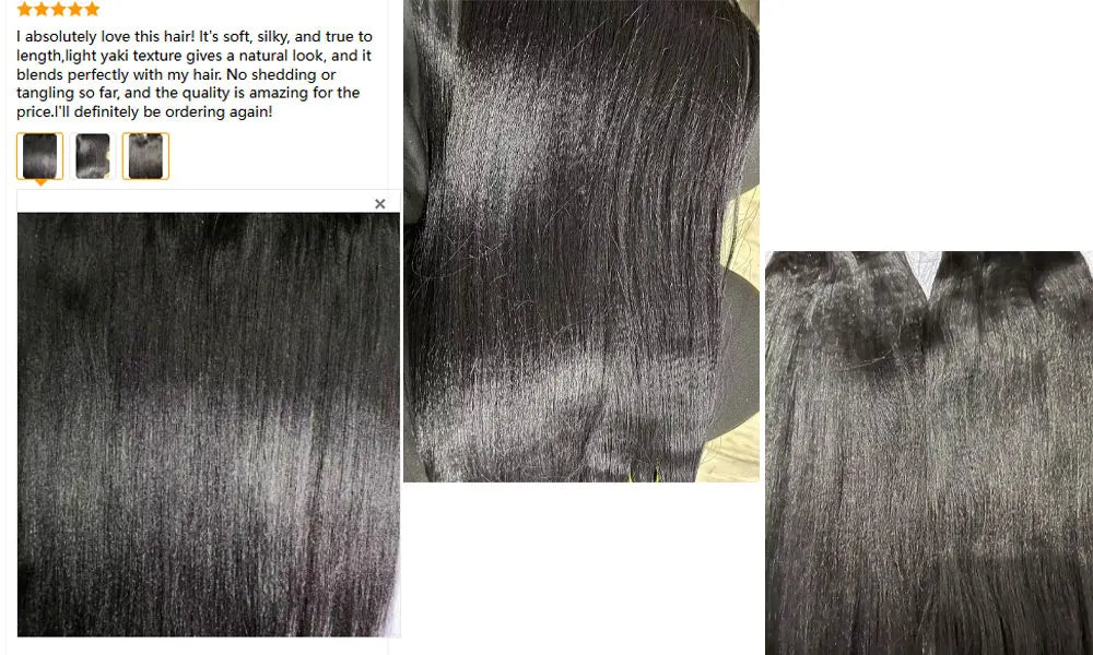 15A Light Yaki Straight Human Hair Bundles #1B Natural Color Sew In Weaves Kinky Straight Bundles Vietnamesen Hair Extension