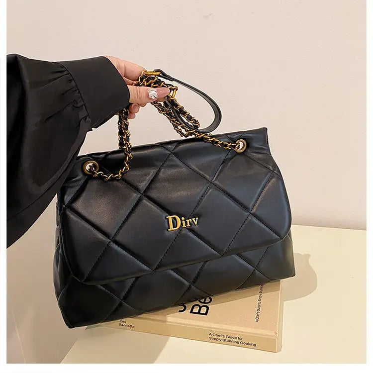 Square Vintage Leather Crossbody Bag Women Handbag Designer Shoulder Tote Purse Classic Diaper Bag