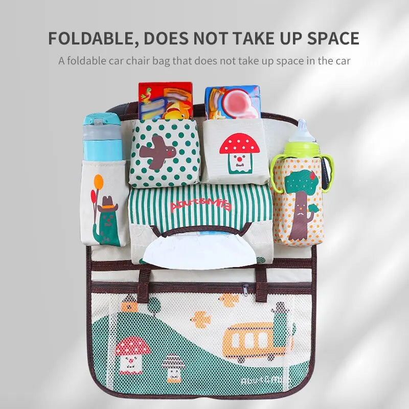 Car Seat Back Storage Bag Cartoon Children's Car Seat Back Hanging Bag Car Storage Bag Storage Supplies Christmas Easter Gift
