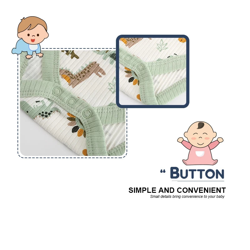 Kiddiezoom 4PCS/Lot Unisex Baby Boy Girl Bodysuits Short Sleeve Infant Onesies First Christmas Baby Clothes