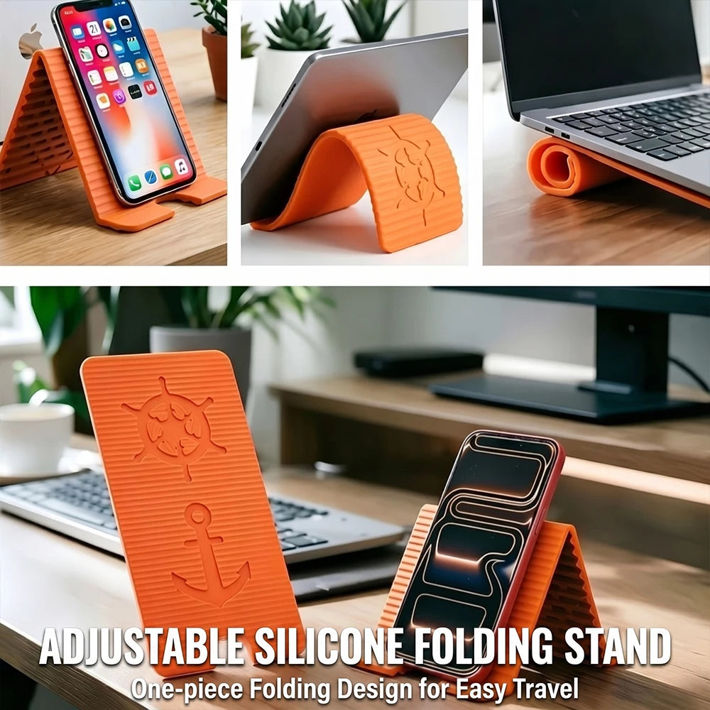 2026 New Flexible Silicone Phone Holder, 360° Bendable Stand, Portable Foldable Universal Mount Ideal for Travel Office Desktop