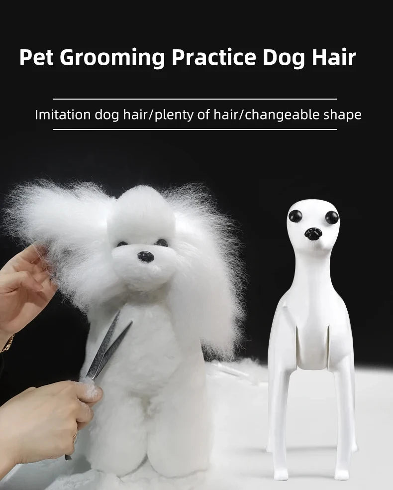 Pet Simulation Hair Beauty Practice Dog Standard Teddy Whole Body Fake Hair Only Pet Grooming Trimming Practice with Model Dog