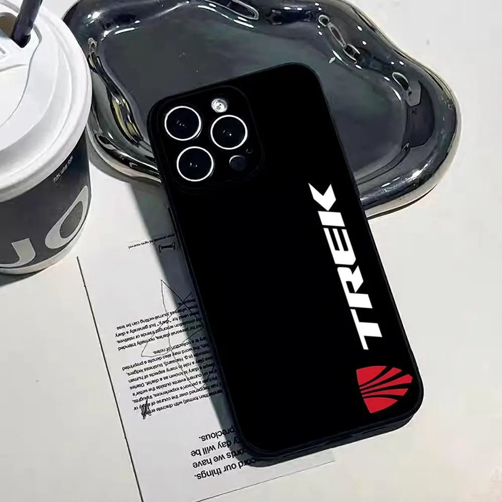 Bicycle T-TrekS Phone Case For IPhone 17 Pro Max 16 15 14 Pro Max 13 11 Air Plus Silicone Cover