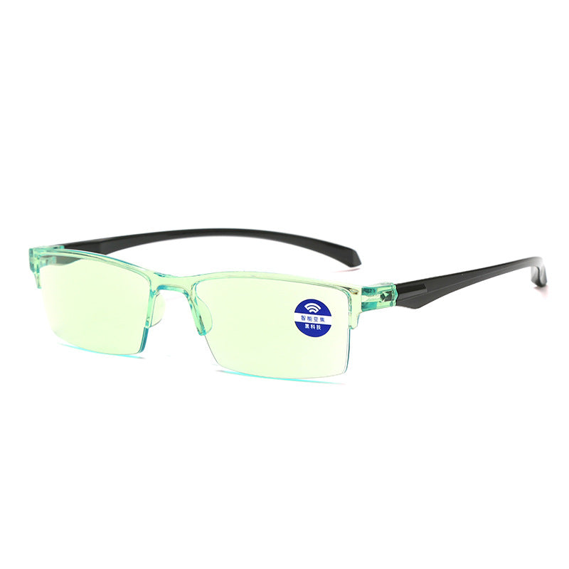Intelligent Zoom Reading Glasses Fashion Presbyopia Glasses Frameless Hyperopia Glasses Unisex Anti-reflective Reading Glasses
