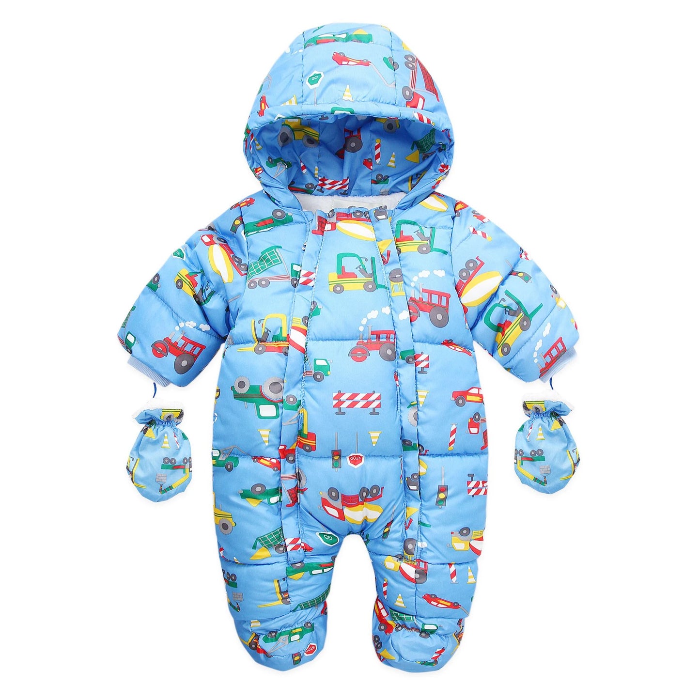 Ircomll Hight Quality Newborn Baby Winter Clothes Snowsuit Warm Fleece Hooded Romper Cartoon Lion Jumpsuit Toddler Kid Outfits