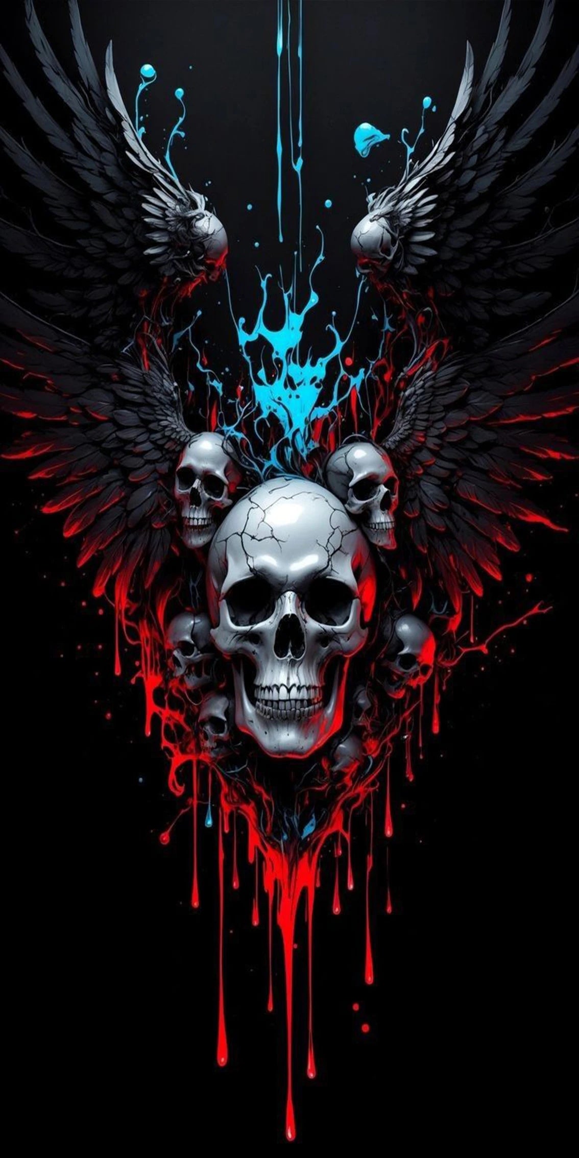 Wings Purple Sieve Skull Pattern Electric Scooter Anti-slip Sticker Sandpaper Skateboard Grip Tape Sheet 60*30cm