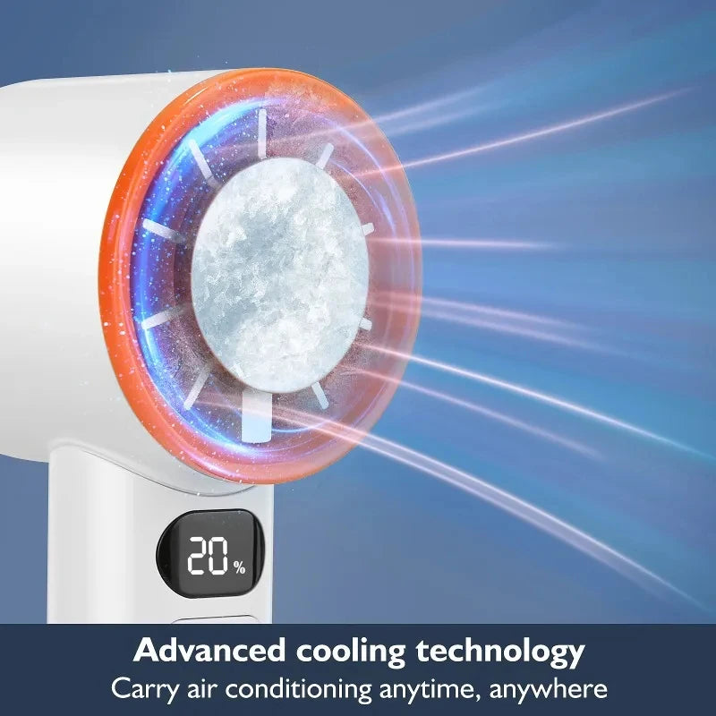 Lenovo Mini Handheld Fan 120 Speed Portable Bladeless Desktop Fans Rechargeable Instant Cooling With Ice Mode For Men Women New