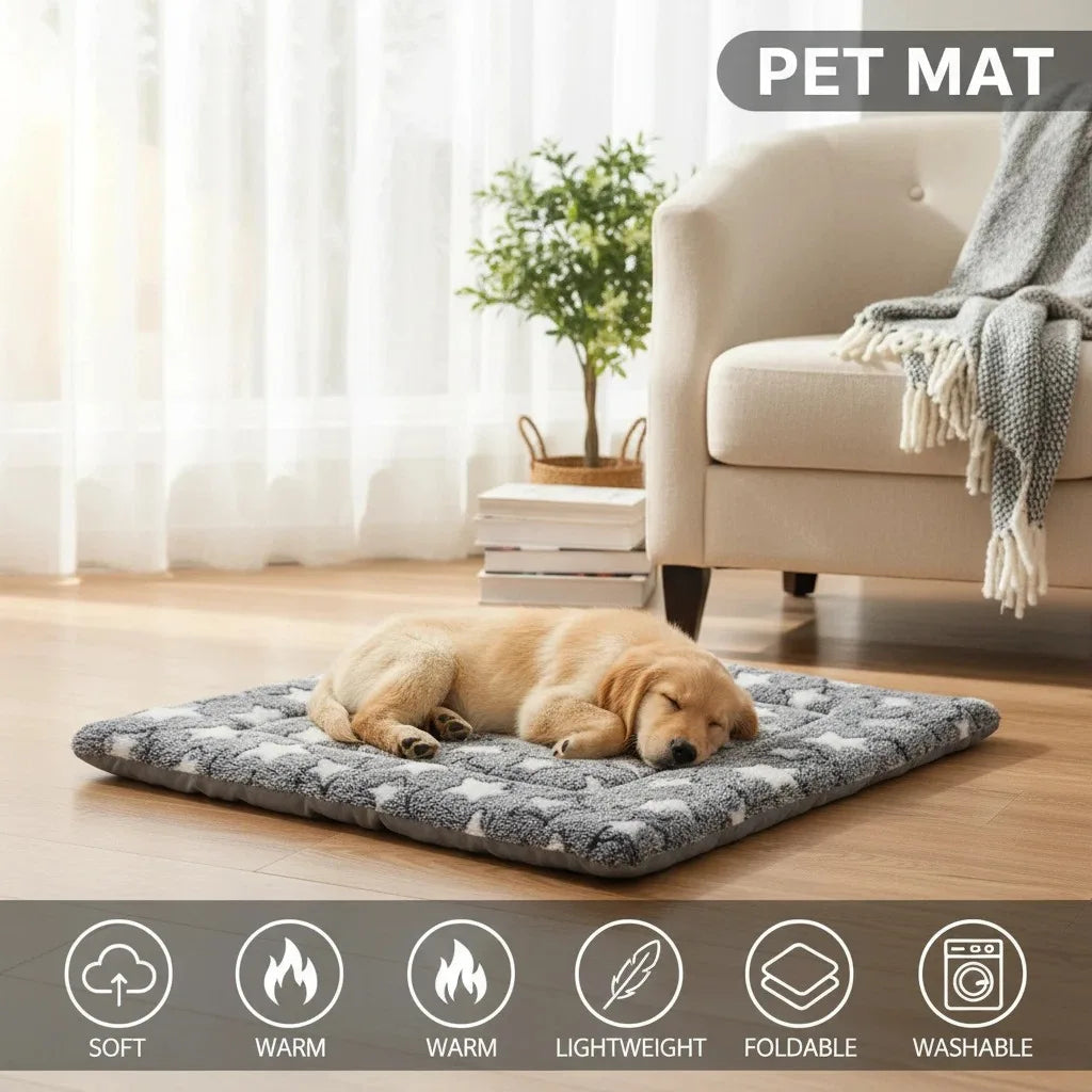 Durable Pet Blanket Plush Dog Sleeping Bed Mats Washable Cat Portable Sofa home travel suitable Warm Soft Flannel relax Towel