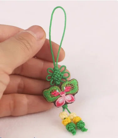 10 Pcs Y2K Bag Charms - Cute Embroidered Butterfly, Fish & Flower Pendants for Keychain, Phone Case Lanyard, Purse Accessory