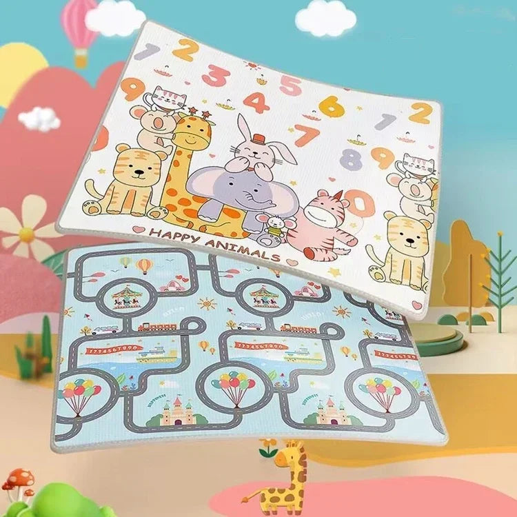 Thicken 1cm/0.5cm Baby Crawling Play Mats 200*180cm Folding Mat Carpet Play Mat for Children's Safety Rug Toys Gift Have Creases