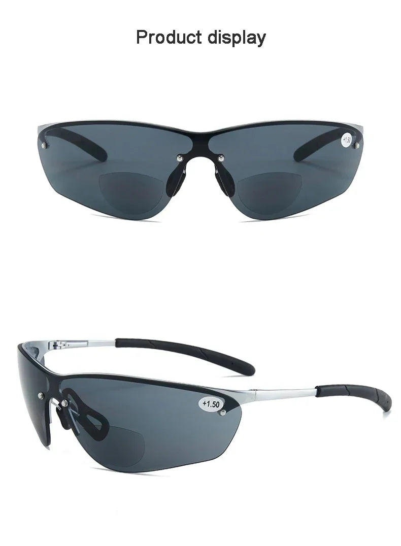 Near Far Dual-use Presbyopia Glasses Anti Slip Ultra Light Reading Eyeglasses Multifocal Eye Protection Far Sight Goggle To +3.0