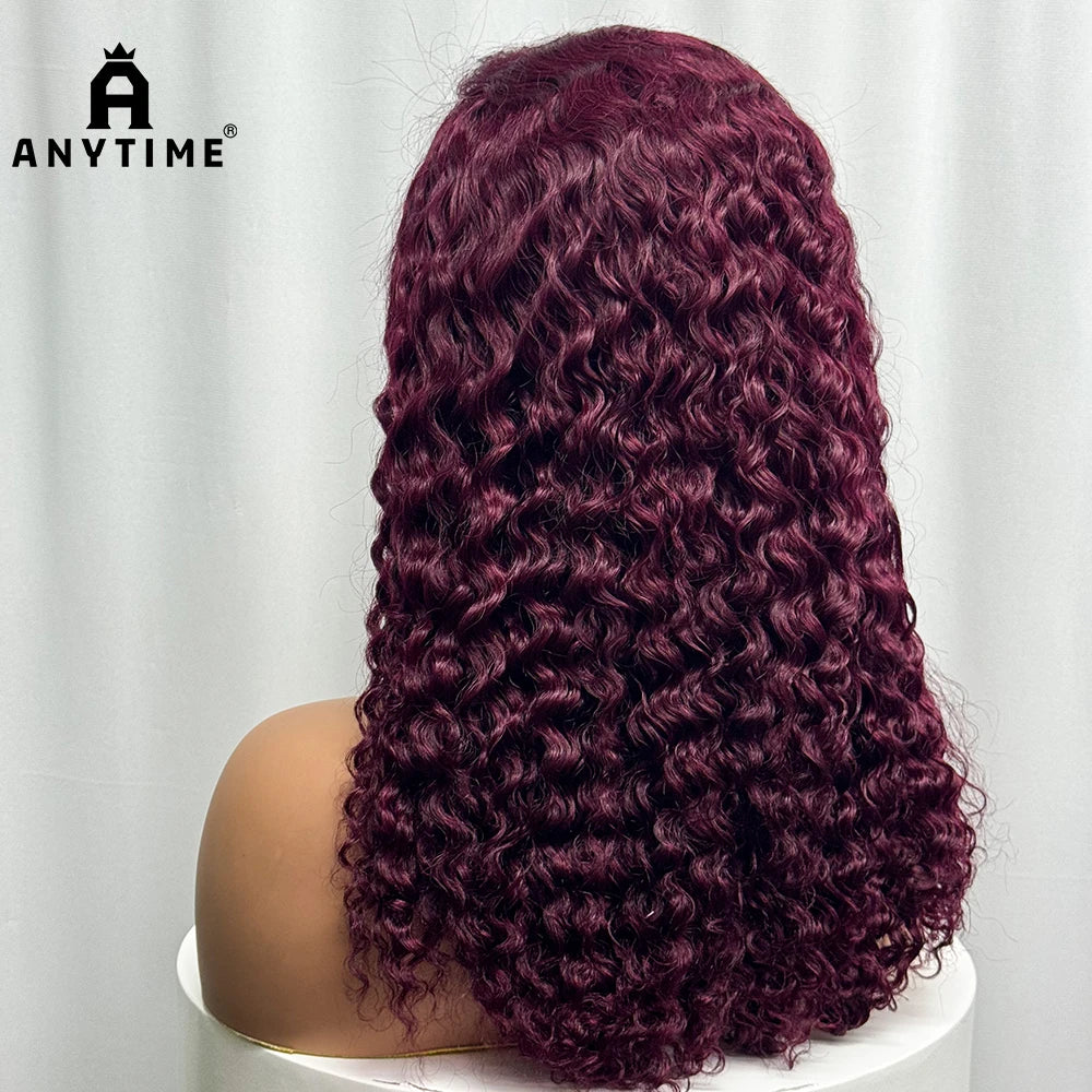 280% High Density Double Drawn Pixie Jerry Curly Water Wave Human Hair Wigs 20inches 13x4 Lace Frontal Human Hair Wig for Women