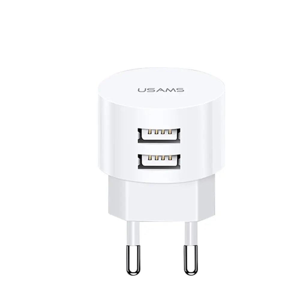 Quick Charge Travel Charger Dual USB Mini Adapter Min EU UK US Plug Mobile Phone Charger Wall Charger Dual Usb Round Charger