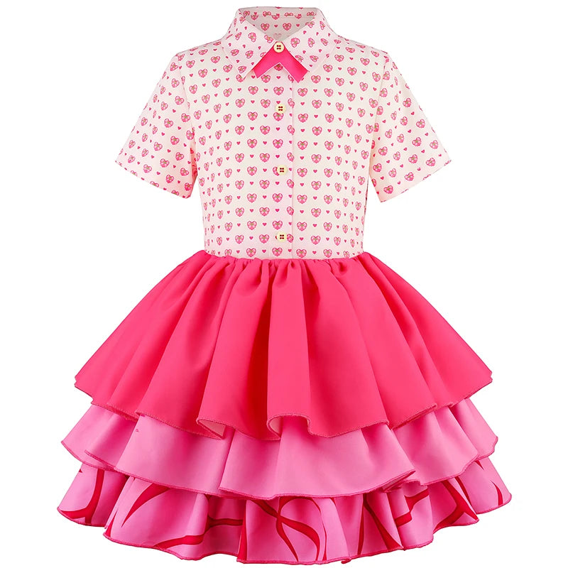 Halloween 2026 European and American descendants movie same cosplay dress jumpsuit sweet and cute pink performance suit