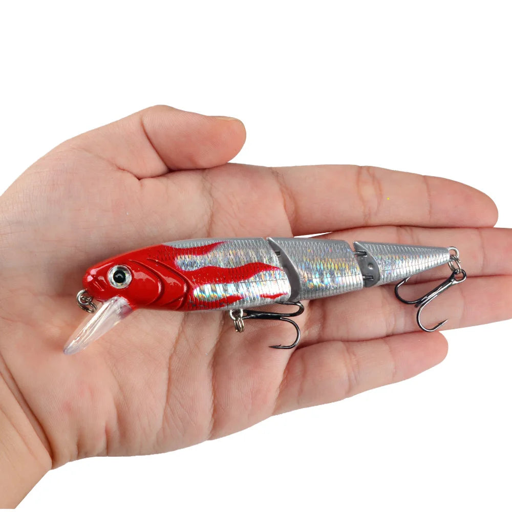 Multi Section Sea Bass Hard Fishing Lures 3D Eyes 1PCS Crankbaits Minnow Swimbait Fake Hard Bait Artificial Wobblers Carp Tackle