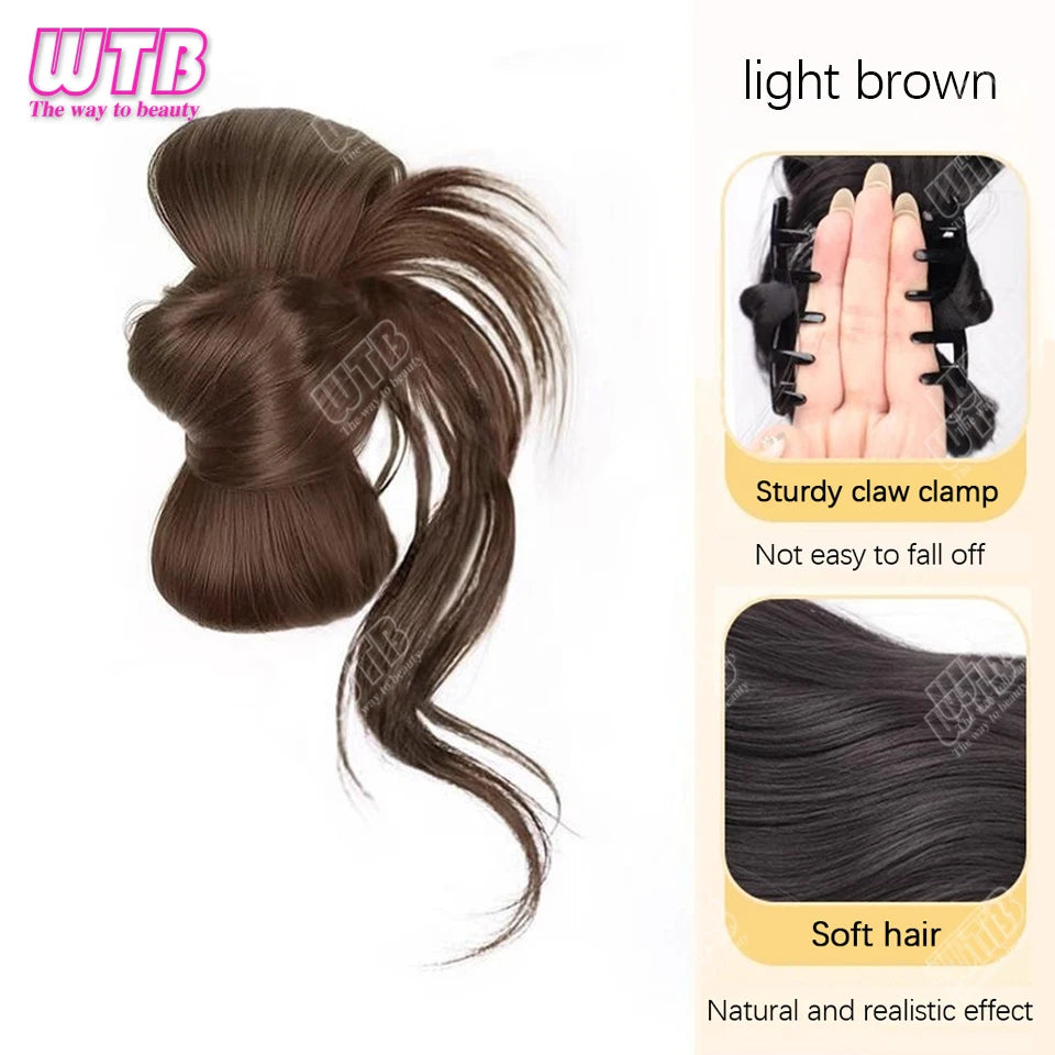 WTB Synthetic Hair Accessories Wig Female Grip Synthetic Hair Bun Wig Natural Hair Ring Wig