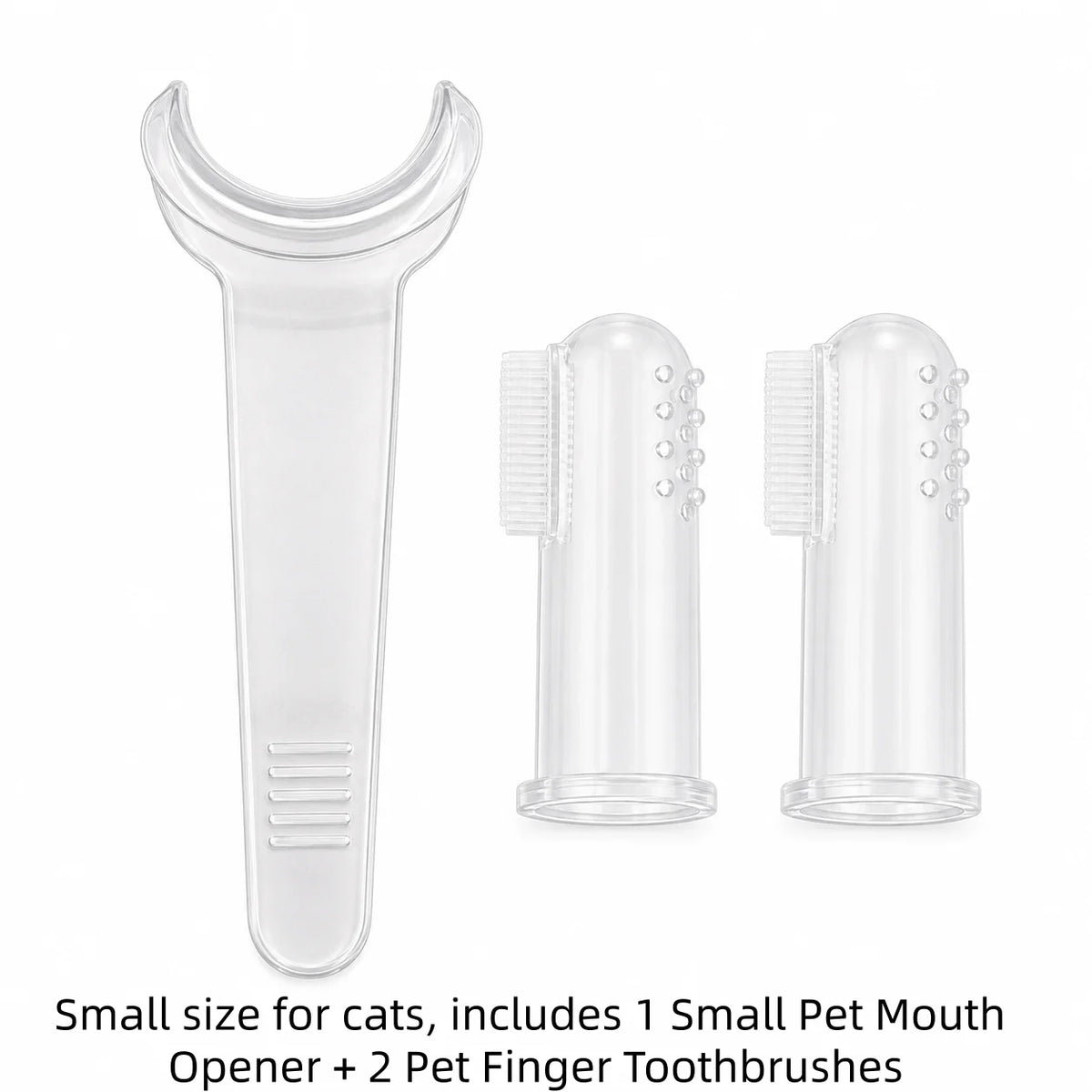 1 set of pet oral cleaning, soft silicone finger brush, suitable for dogs and cats, cleaning the teeth of puppies and kittens
