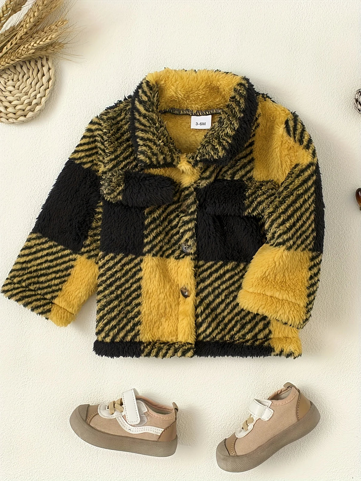Popular autumn and winter girls' and children's cute winter fleece-lined thickened cotton-padded corduroy coats
