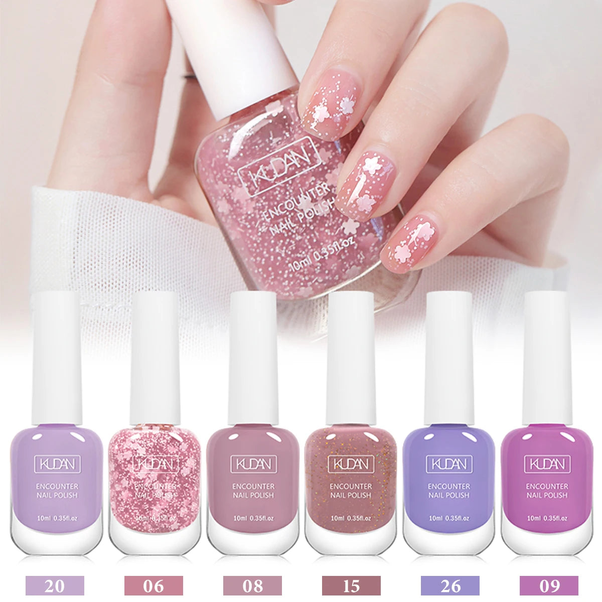 6Pcs/Set 10ml Nude Pink Nail Polish Water-Based Nail Polish Odorless Fast-Drying,No Need To Bake, Suitable For All Seasons Salon