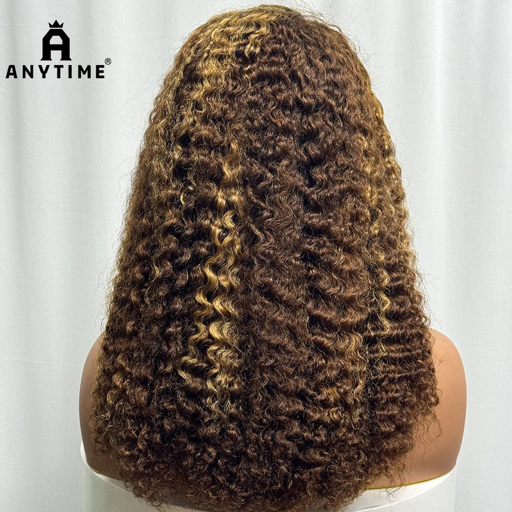 280% High Density Double Drawn Pixie Jerry Curly Water Wave Human Hair Wigs 20inches 13x4 Lace Frontal Human Hair Wig for Women