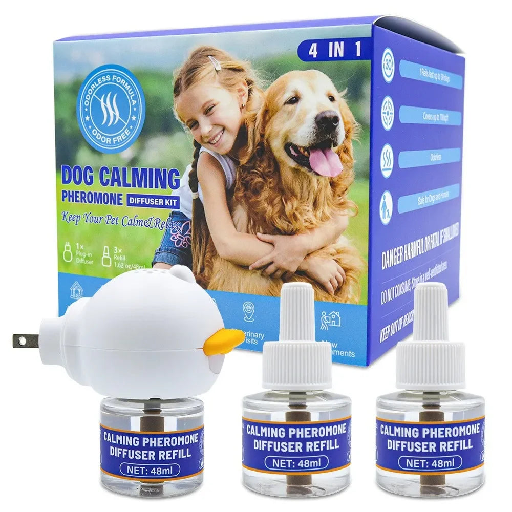 Cat and Dog Pheromone Diffusion 4-in-1 Pet Set Electric Heating Pheromone Odorless Pheromone Relieves Pet Emotional Stress