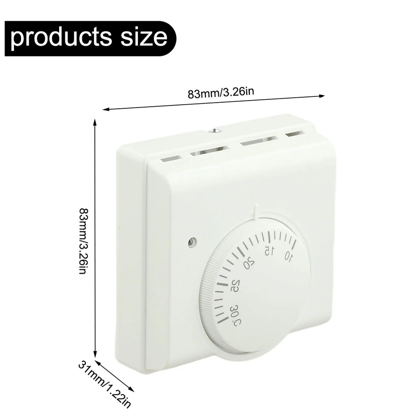 High Quality Practical Brand New Thermostat Temperature Switch White Room 2 Wire 220V AC Temperature Controller