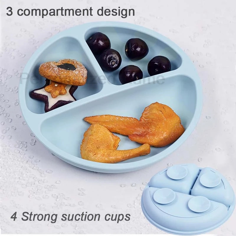 6PCS Silicone Feeding Set For Baby Personalized Name Logo Plate Bowl Customized Newborn Gift Silicone Straw Cup BPA Free