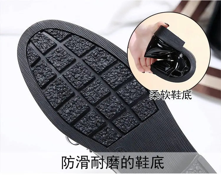 Black Patent Leather Women's Loafers Platform Slip on Shoes for Women 2025 New Spring British Tassel Casual Flats Shoes Woman
