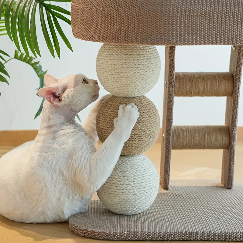 Multi-Level Cat Tree Tower with Scratching Posts & Cozy Perch - Durable Sisal Rope Cat Climber for Indoor Cats, Space-Saving