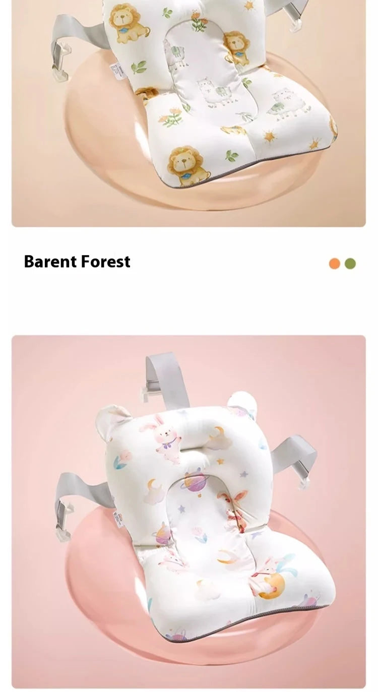 Portable Baby Bathtub Pad Ajustable Bath Tub Shower Cushion Newborn Support Seat Mat Foldable Baby Bath Seat Floating Water Pad