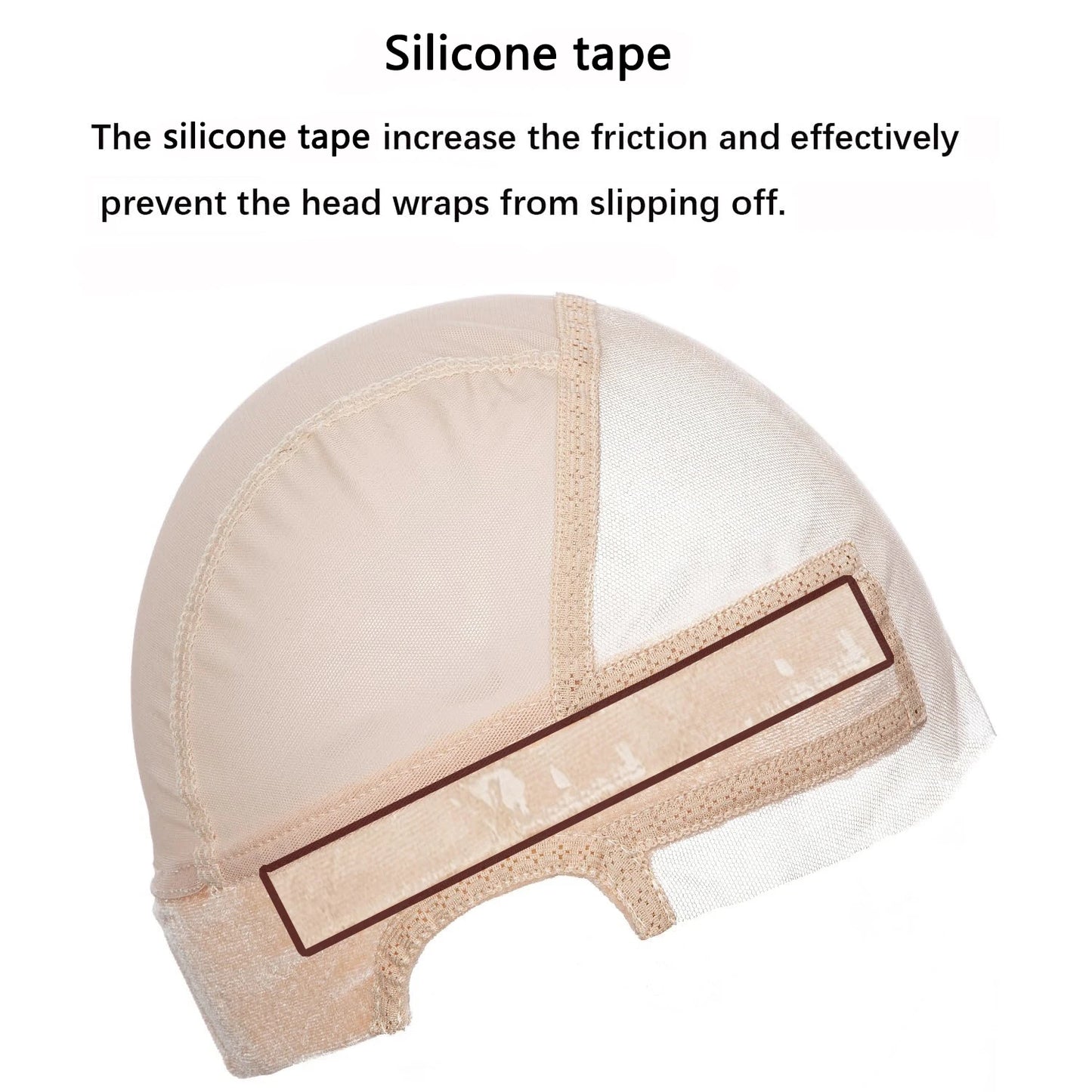 Lace Silicone Wig Grip Cap for Women,Wig Cap with Grip Band Adjustable,Used for Lace Wigs and Single Top Wigs-Lace Grip Cap