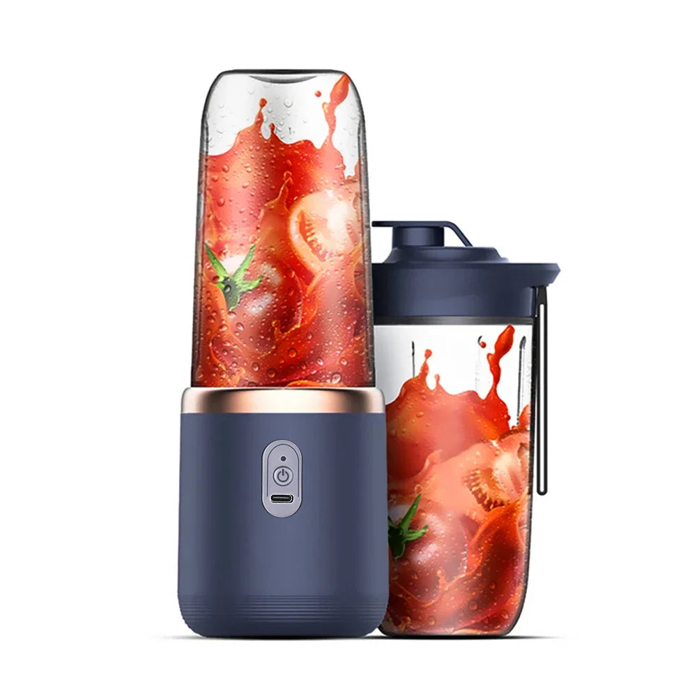 400ML Portable Electric Juicer 2 Cup Home Mini Multifunctional Wireless Blender USB Rechargeable Small Juice Cup Mixer Machine