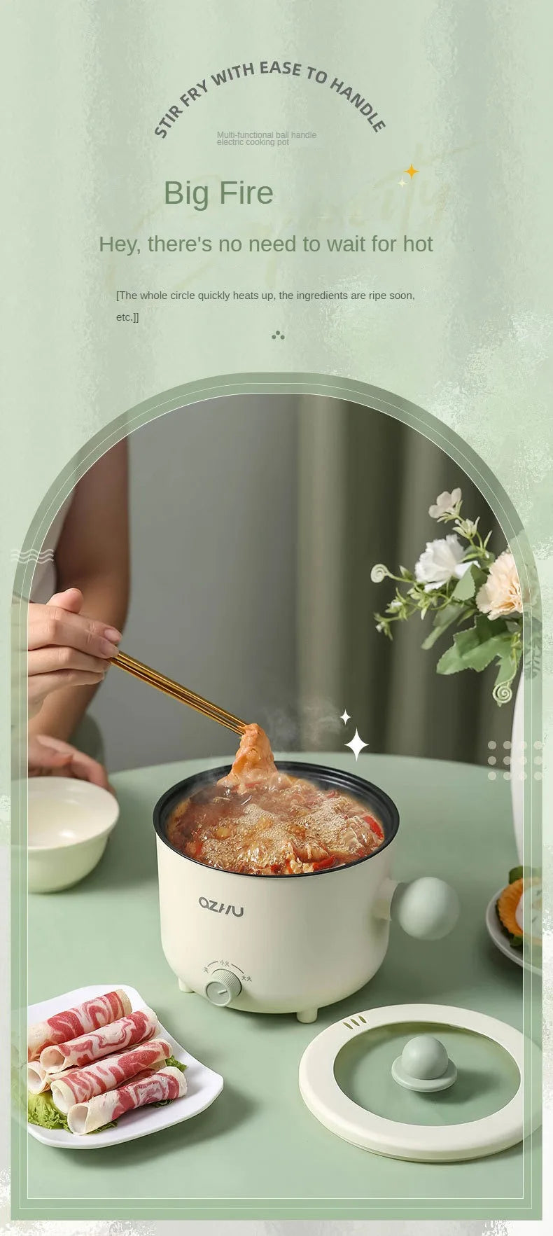 Mini Pot for Baby Electric Rice Pot Multicooker Hotpot Stew Heating Pan Noodles Eggs Soup Porridge Steamer Rice Cookers