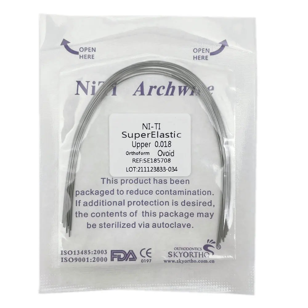 10pcs/pack Orthodontic Dental Super Elastic Oval Form Niti Round/Rectangular Arch Wires Dental Niti Arch Wire Dentist Product