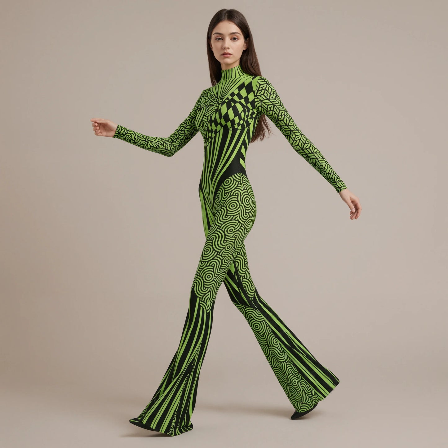 Halloween Art Irregular Line Unisex Jumpsuit Cool Carnival Cosplay Outfit For Festival Party Stage Role Play Performance 2026