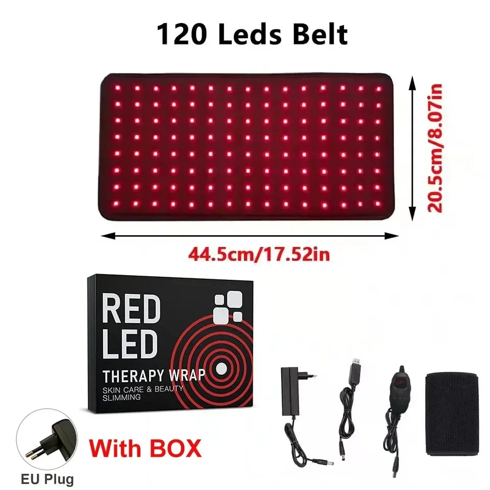 Red Infrared Light Therapy Pad LED Beauty Devices for Face and Body Back Knee Hands Feet Relief Portable 660nm 850nm Heat Pad