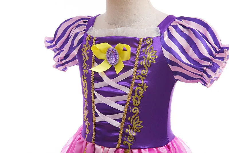 Halloween Girls Costume Kids Tangled Rapunzel Dress Kids Fantasy Princess Cosplay Dress Child Carnival Birthday Party Fancy Sets