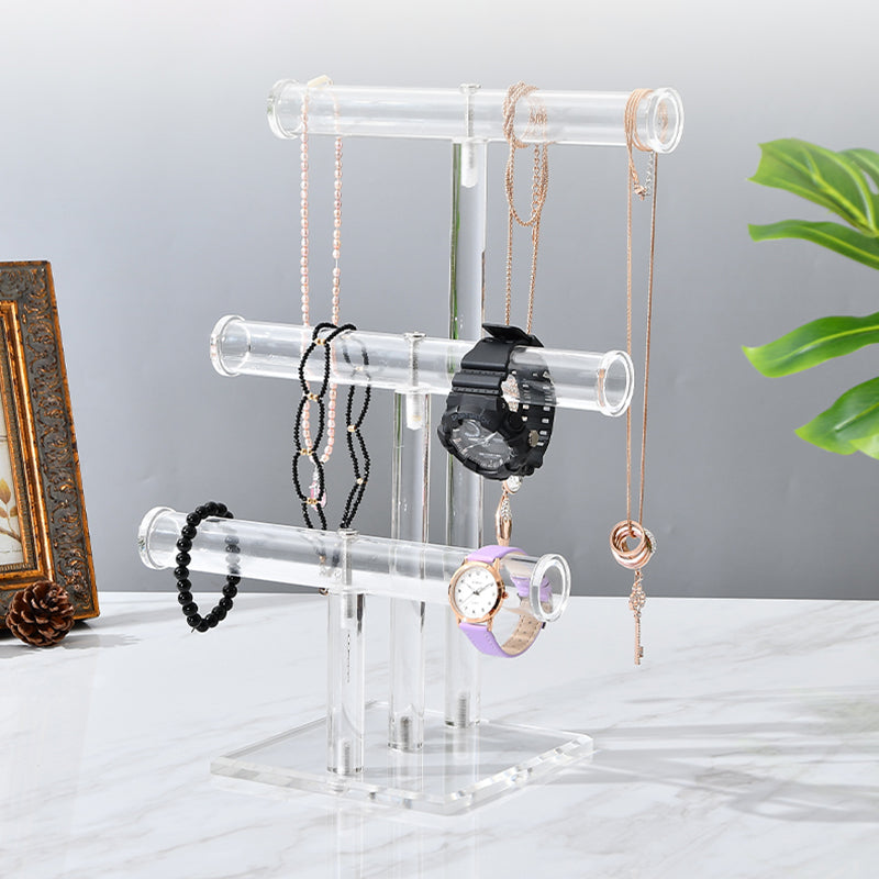 Clear Acrylic Bracelet Holder Stand Jewelry Display Organizer Shelf for Necklaces and Bracelets  Jewelry Packaging & Display