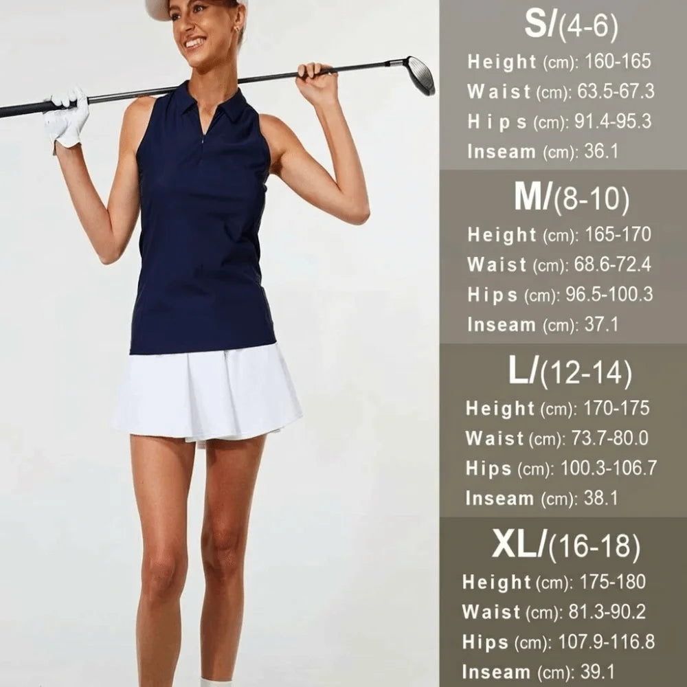 Pleated Tennis Skirts Tummy Control with Shorts Pockets Golf Skorts Moisture Wickin Built-in Shorts Running Skirts