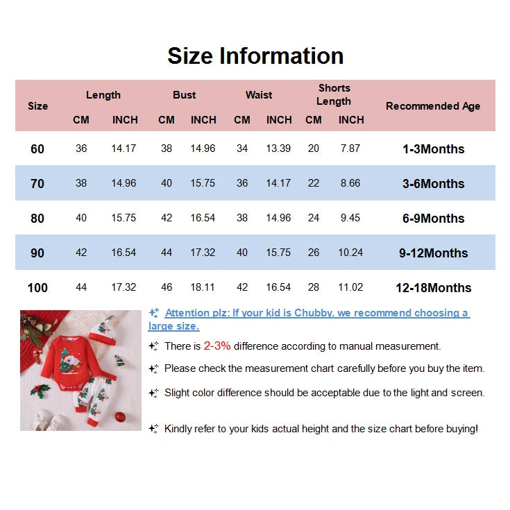 Baby Boy and Girl Christmas Costume Cute Koala Long Sleeve Top+ Pants+Hat 3PCS Clothes Set for 1-18 Months Infant Holiday Suit