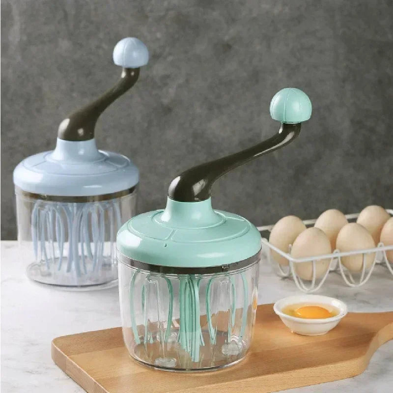 Kitchen Cooking Tools Silicone Semi-automatic Egg Beater Cake Tools Mixer Manual Mixer Self-rotating Egg Beater Egg Supplies