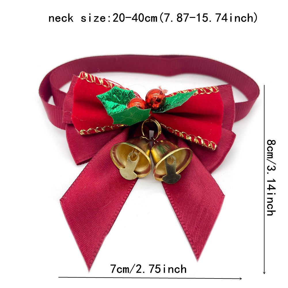 50/100pcs Christmas Pet Grooming Dog Accessories Small Dog Bowties Neckties Xmas Puppy Dog Collar Accessories Christmas Necktie