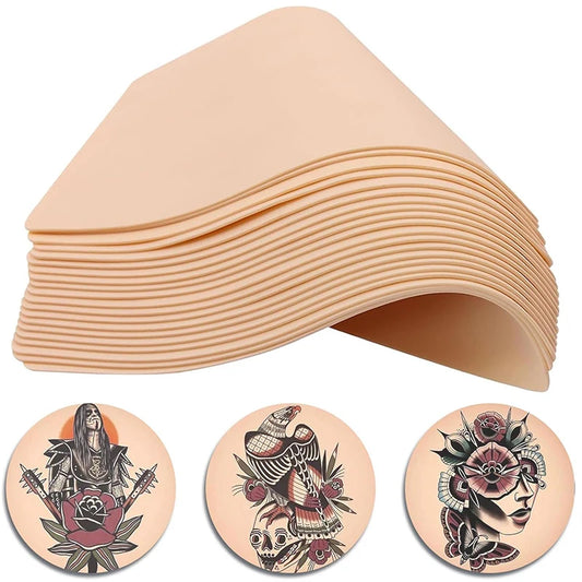 30/20/10/6/3/1PCS  Tattoo Practice Skin Silicone Fake Skin Double-Sided for Permanent Makeup Training Supply Tattoo Accessory