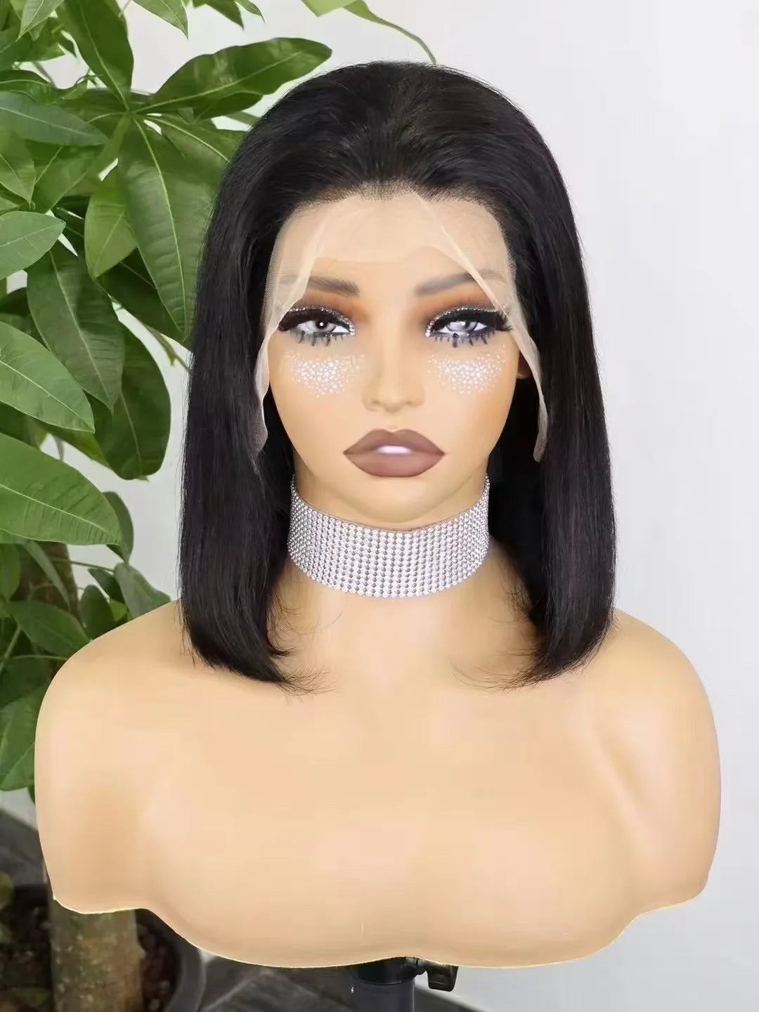 Straight Wigs 350% Density Thick Double Drawn 12A Human Hair 13x4 Lace Front Human Hair Wig for Black Women 10-16 Inches