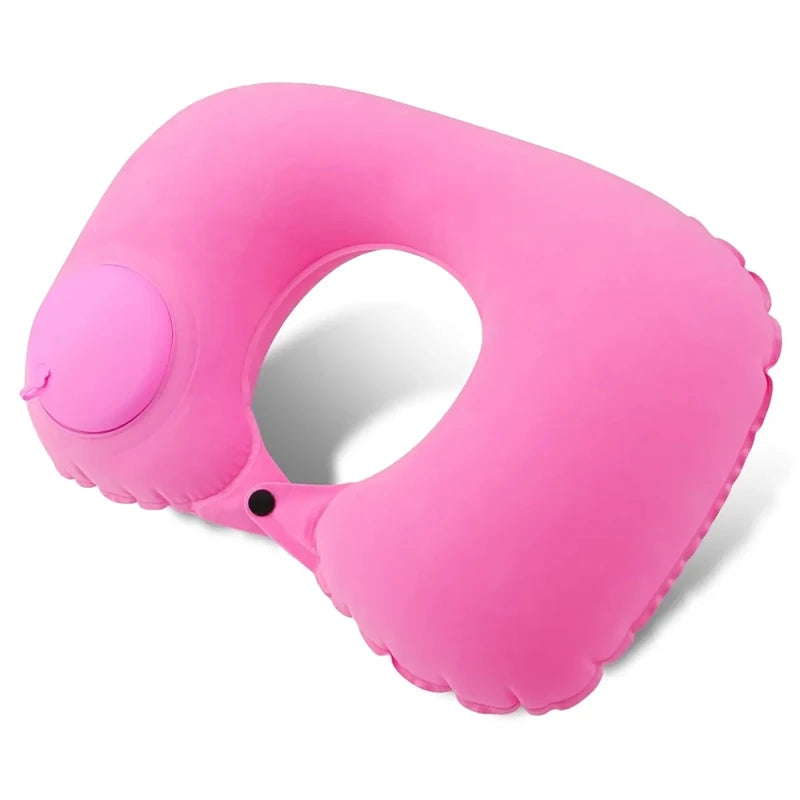 Travel Pillow Inflatable U-Shape Neck Pillow Portable Cervical Orthopedic Protection Airplane Neck Pillows Travel Essentials