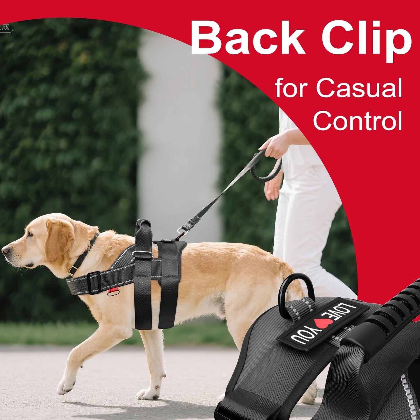 No Pull Dog Harness Adjustable Dog Harness With 5pcs Dog Patch Breathable Reflective Pet Harness for Small Medium Large Dogs