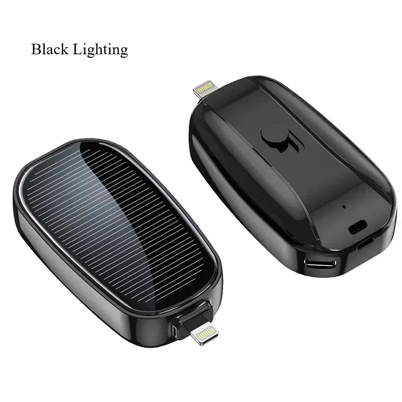 Emergency Solar Mini Portable Power Bank Keychain Portable Charger Small Outdoor Camping External Battery For iPhone and Xiaomi
