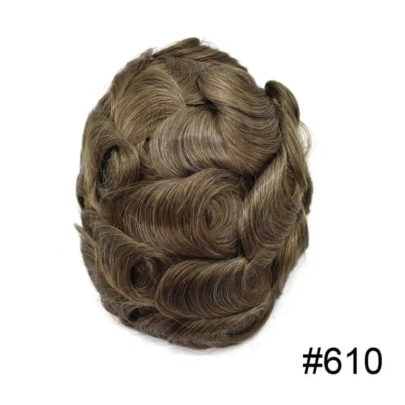 100% Density Full Lace Male Hair Prosthesis Swiss Thin Lace Men's Wig Natural Hairline Human Hair Man Hair System Wigs For Men